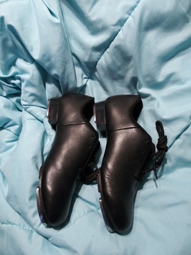 Dance Class Rhythm Tones Jazz Tap Shoes Child Black Size US 7