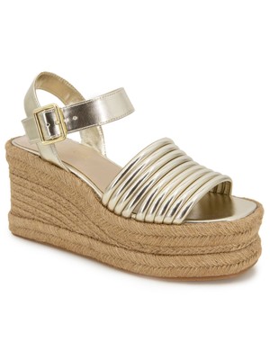 Женские эспадрильи на танкетке Shelby с открытой танкеткой KENNETH COLE NEW YORK Womens Gold 2 6