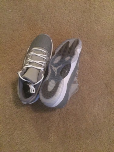 Nike Air Jordan 11 Retro Low BG Grey/White-Gunsmoke Size 6.5Y Shoes