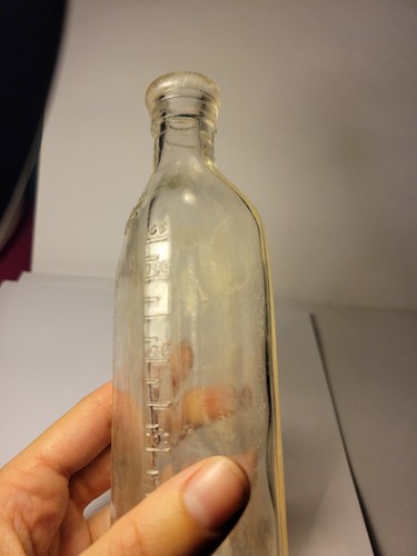 Antique 3viii Graduated Measurement Embossed Medicine Bottle