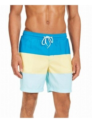 

CLUBROOM Мужские синие плавки классического кроя с подкладкой на шнурке, Синий, 100051558MN