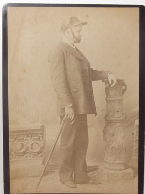 Circus Sideshow Freak Barney Baldwin Antique Cabinet Card Photo Broken Neck