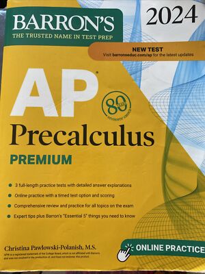 Barron's AP Prep: AP Precalculus Premium, 2024