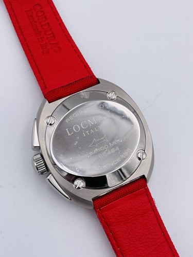 Pre-owned Locman Mare Titanium Watch 47mm 138akblr/690 Chrono Wr100m Discounted