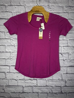 White Crow Jane Scoop Neck Tee Rose Violet The Buckle Women s Size Medium NEW