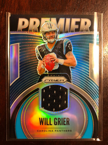 2019 PANINI PRIZM WILL GRIER REFRACTOR PATCH PREMIER JERSEY ROOKIE CARD.. rookie card picture