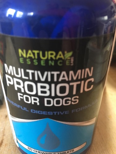 Natural Essence Multivitamin PROBIOTIC for Dogs ~ 60 Chewable Tabs SEALED ~ 2/20