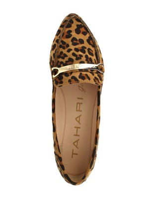 

TAHARI GIRL Женские коричневые лоферы с леопардовым принтом Adithya Minmond Toe Slip On Loafers, Коричневый, ADITHYA