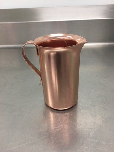 Small Color Craft Copper Color Anodized Aluminum Metal Pitcher About 12 Ounce