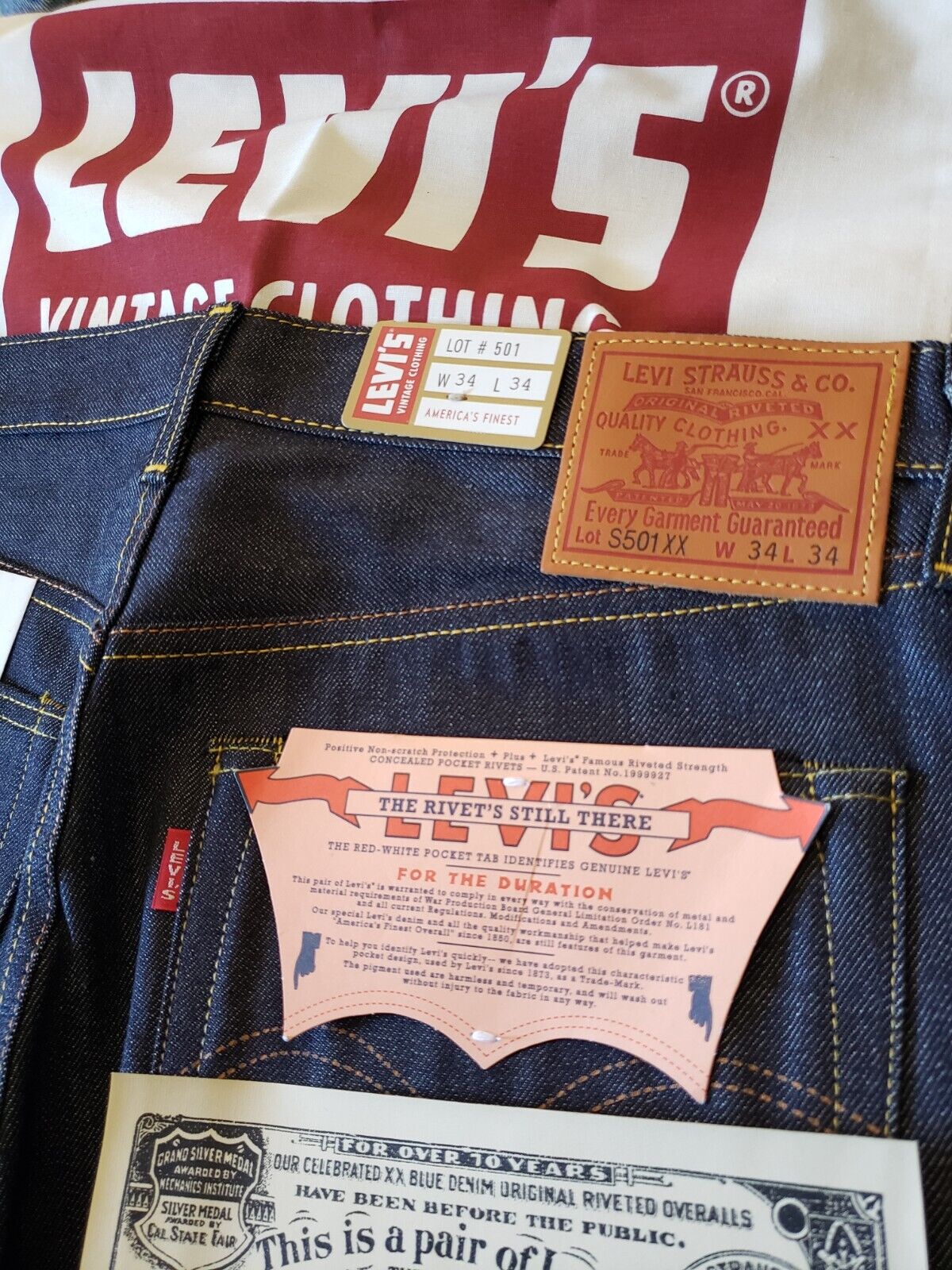 LEVI'S 1944 LVC 501 xx Vintage Clothing Japanese 1947 LEVI'S 1944 LVC 501 xx Vintage Clothing Japanese 1947