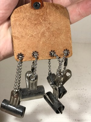 Vintage Hang-It-All Leather 1960s accessories men's closet clips