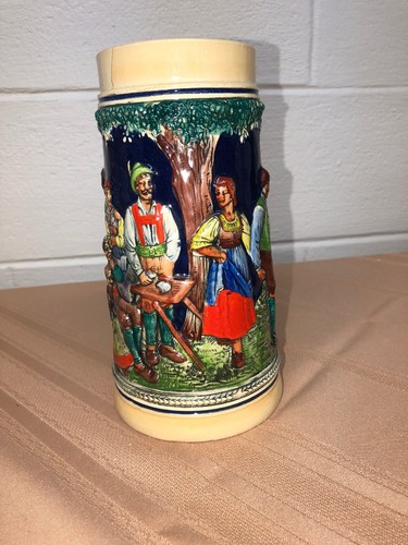 Vintage GERZ German Beer Stein “Tanz Auf Der Alm”