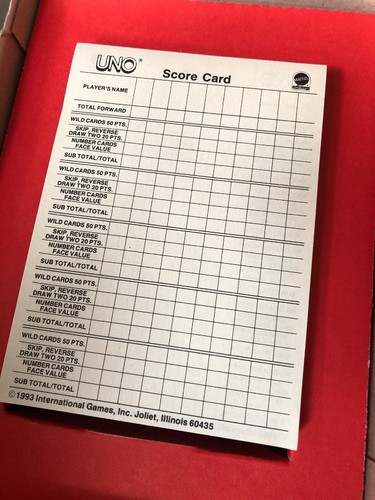 Mattel Deluxe UNO Edition Card Game Vintage 1993 Retro Family Party