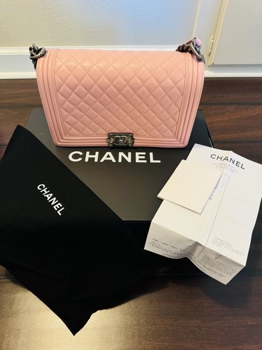 【ヴィンテージ】Rank:S☆Chanel Pink Boy Medium Series26 Bag Chanel Medium Boy Bag Pink Caviar Antique Gold Hardware