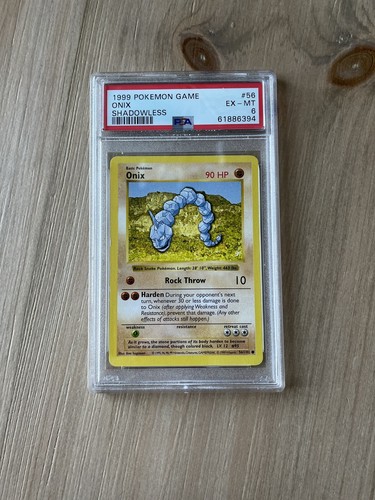 【shadowless/シャドーレス】 イワーク/Onix 56/102英語版 Pokemon TCG - Onix 56/102 SHADOWLESS Base Set - GRADED PSA 6