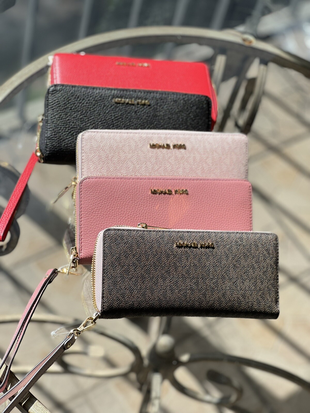 Michael Kors Long Zip Around Wallet Wristlet Leather or PVC Michael Kors Long Zip Around Wallet Wristlet Leather or PVC
