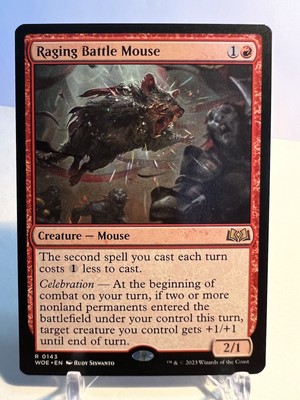 Raging Battle Mouse - Near Mint English MTG Wilds of Eldraine - Rare