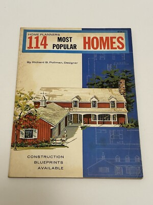Midcentury Modern Vintage Architecture Home Plans Book With 1961-1972 Designs