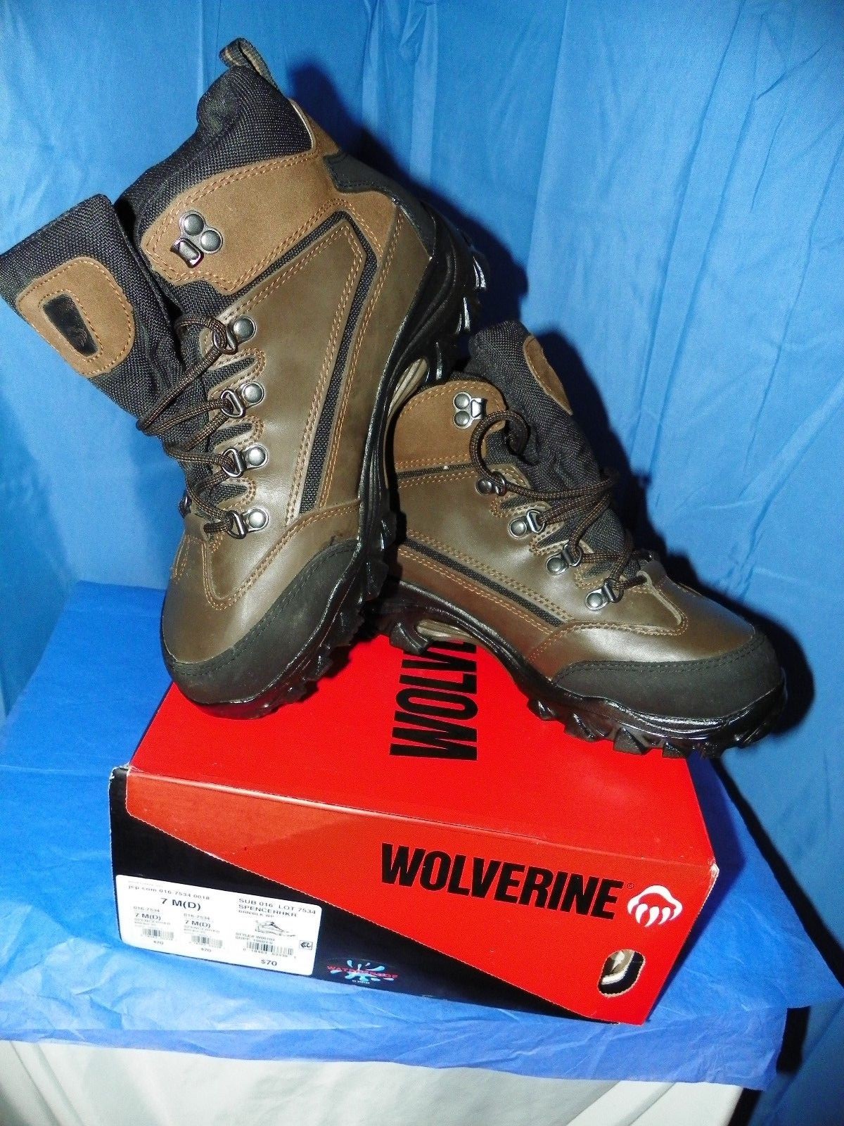 WOLVERINE SPENCER WATERPROOF BROWN/BLK HIKING BOOT MENS SIZE 7M (WOMENS 8)  NIB | eBay