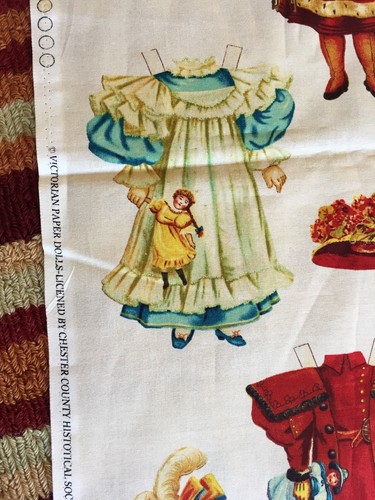Blue Hill Fabrics VICTORIAN PAPER DOLLS  1 yard quilting OOP cotton