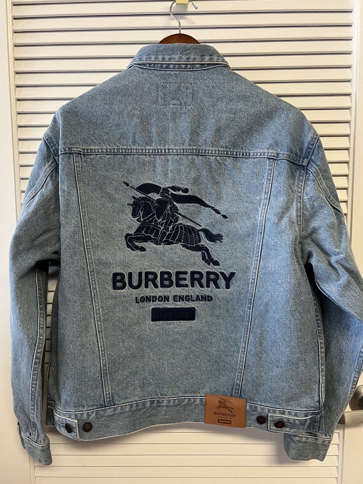 Supreme Burberry Denim Trucker Jacket | eBay