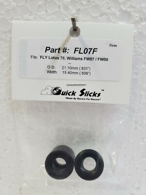 QuickSlicks FL07F Silicone Tires for FLY Lotus 78 & Williams F1 1/32 Slot Part