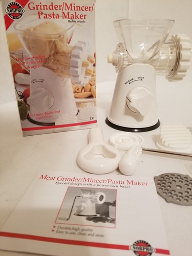 Norpro Meat Grinder Food Mincer Pasta Sausage Maker Wheel Stainless Steel Blades