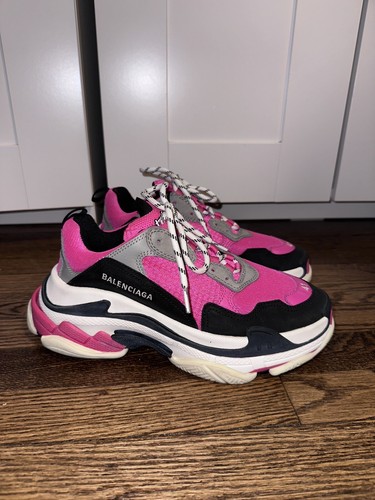 Balenciaga Triple S Fluo Neon Pink Sneakers - Size 41 | eBay