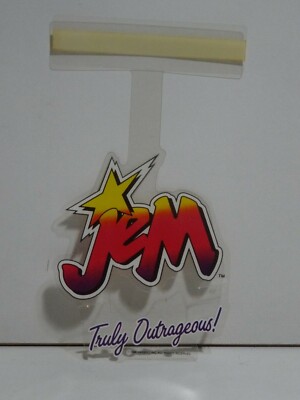 Vintage 1986 HASBRO Jem Truly Outrageous 4.5 Shelf Talker Advertising POP Sign