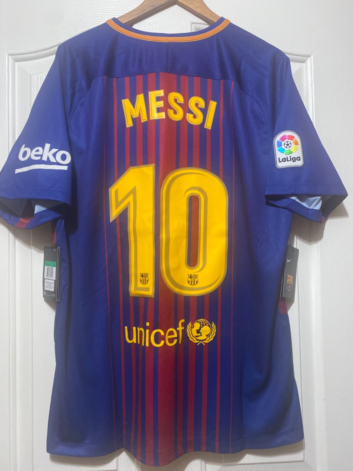 NIKE - 【Nike】 ナイキ （S） FC Barcelona Messi 背番号10 FC Barcelona 2011-12 Away Soccer Jersey MESSI #10 Nike Men's