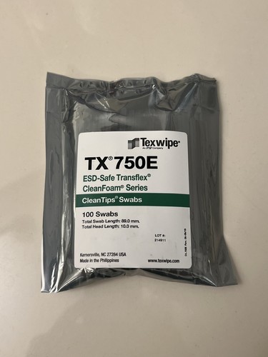 TX750E ESD Safe Mini Compressed Cleanroom Swabs 100pack