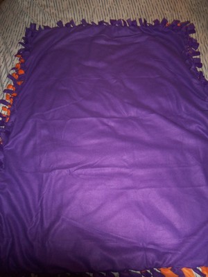 CLEMSON UNIVERSITY TIGERS FOOTBALL HAND TIED DOUBLE SIDE FLEECE RAG BLANKET~NEW