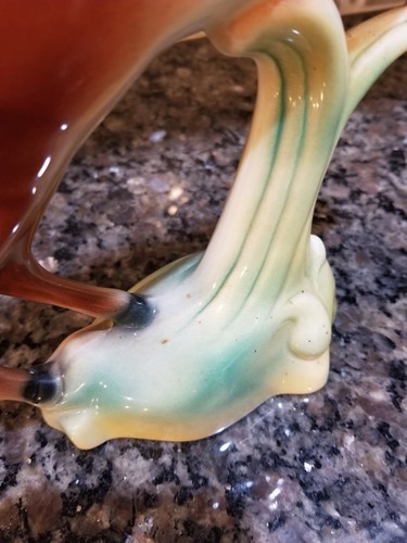 Vintage Stewart McCulloch California Art Pottery Porcelain Leaping Deer Figurine