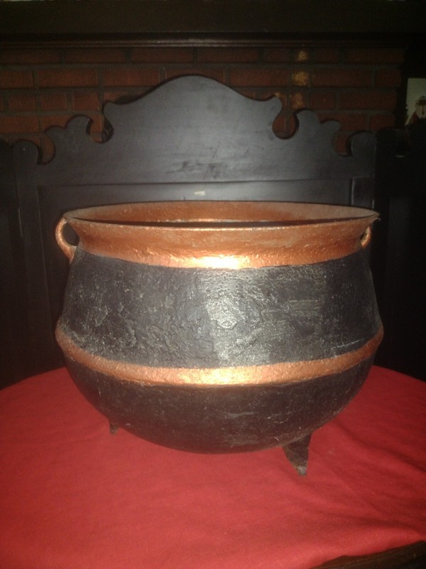 Antique Cast Iron Cauldron Pot
