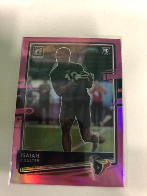2020 Donruss Optic Pink Prizm Isaiah Coulter Houston Texans RC Rookie Card #P282