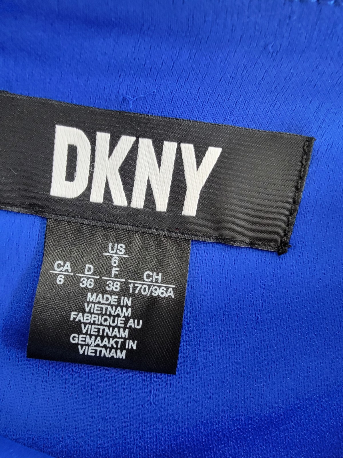 DKNY Cowlneck Dolman-Sleeve Belted Midi Dress Womens 6 Sapphire Side Zip Closure - Picture 9 of 16