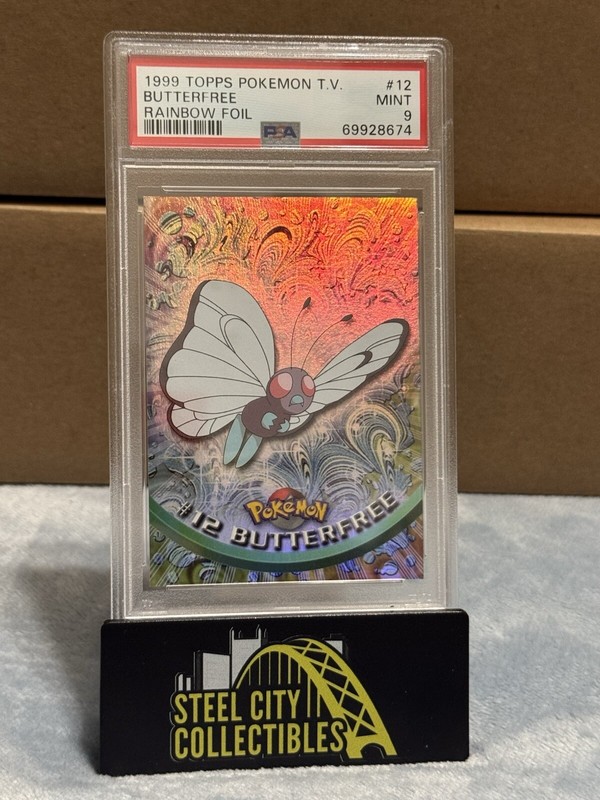PSA 9 MINT Buterfree Pokemon Topps Card  #12 Black