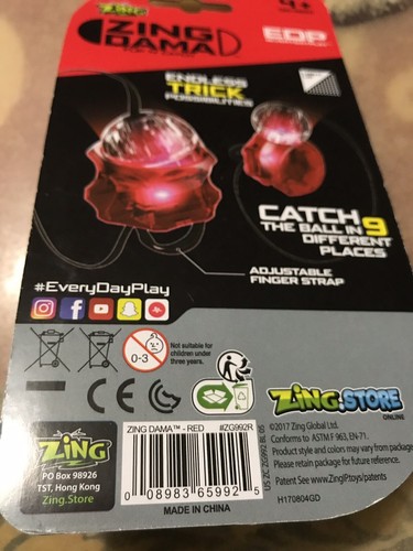 **NEW** Zing Dama Flip'n'Catch - Red, By Everyday Play **Stocking Stuffer**