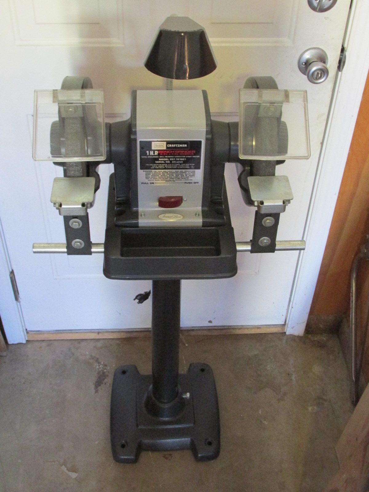 Craftsman Vintage 1HP 8” Bench Grinder With Bench Grinder Stand SUPER NICE ! USA