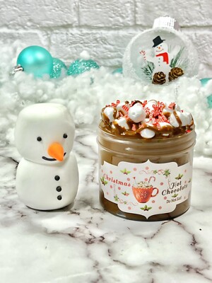 Xmas Hot Chocolate  Thick and Glossy Slime DIY Clay ~ Slime Shops~ Scented~ ASMR