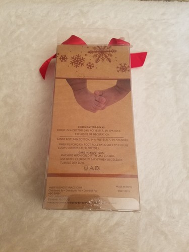 Rising Star Christmas Holiday Set Booties Socks Reindeer Size 0 - 12 Months New