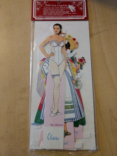 TOM TIERNEY DIECUT PAPER DOLLS BRIDES FROM AROUND THE WORLD 5 NEW IN PKG