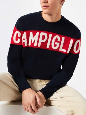 Pre-owned Mc2 Saint Barth Campiglio Blended Cashmere Man's Sweater In Blue
