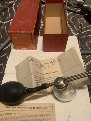 Antique DeVilbiss Perfume Atomizer Bottle Sprayer