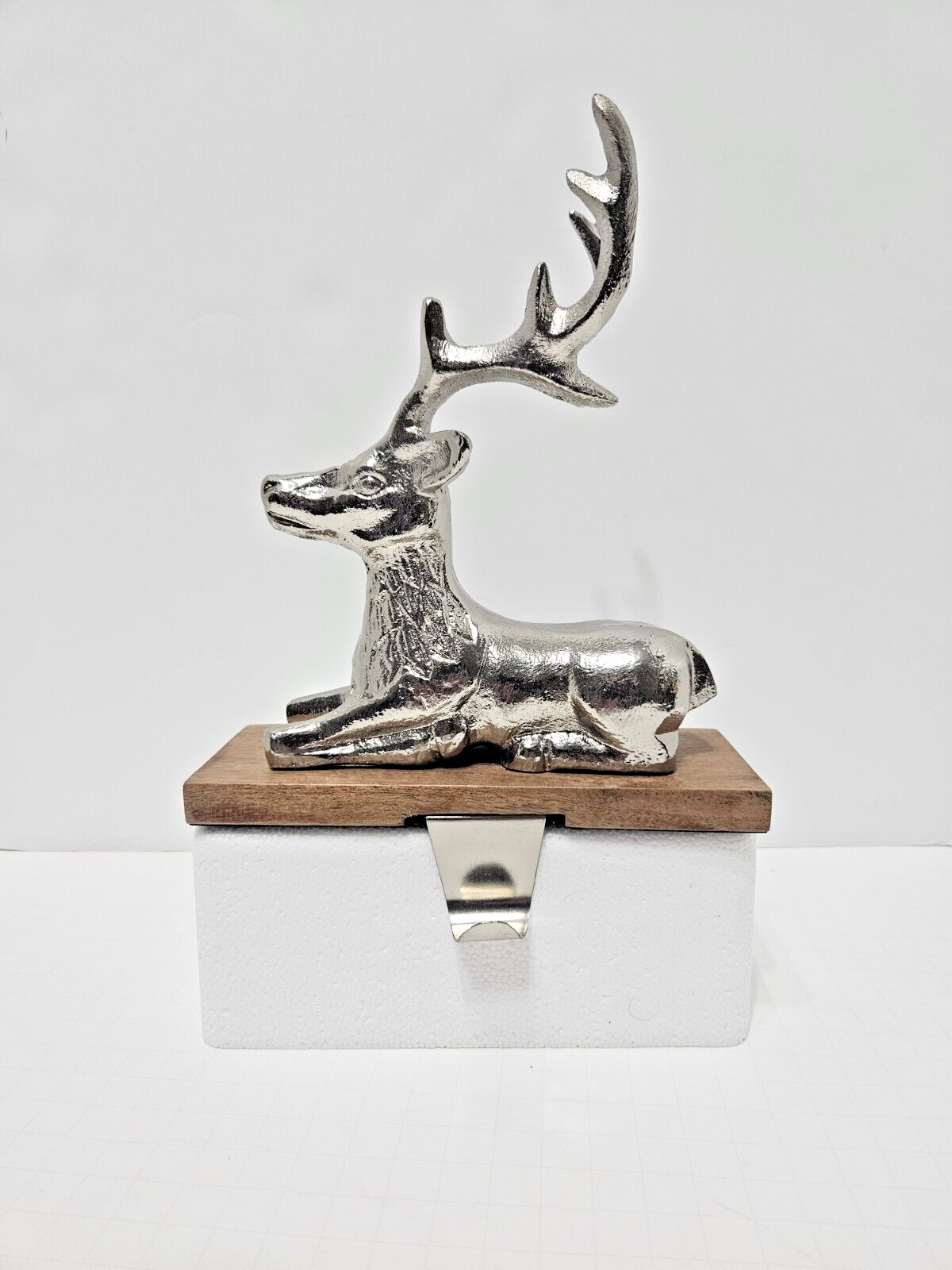 North Spruce Lane Metal Reindeer Mantle Stocking Hanger Holder Hook