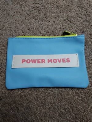 Ipsy Glam Bag Makeup Case Blue ''Power Moves'' Bag Only No Contents