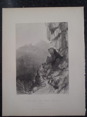 High Balkan Mountains Rumelia Turkey Steal Engraving Thomas Allom 1839