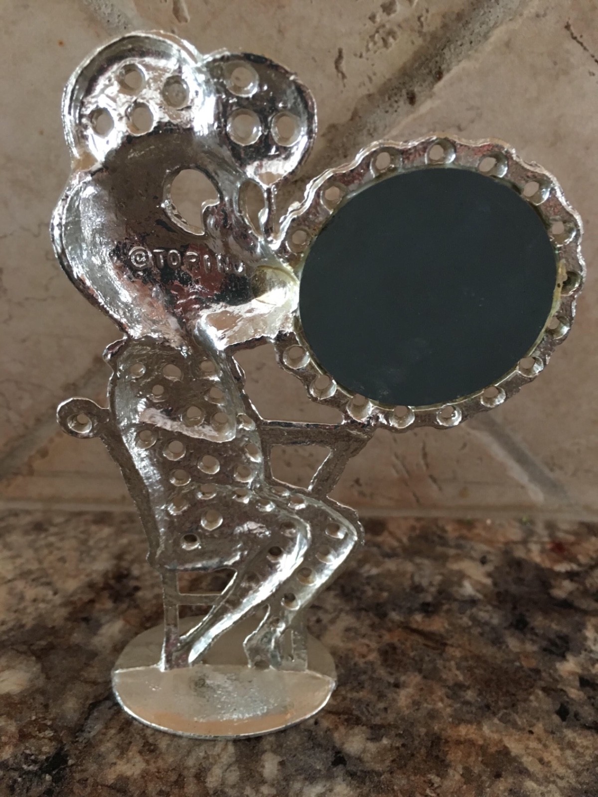 Vintage Retro 1960-70’s  Torino Mouse Earring Holder with Mirror