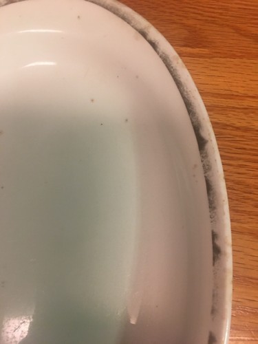 Homer Laughlin Serving Plate With Gold Trim J4N7