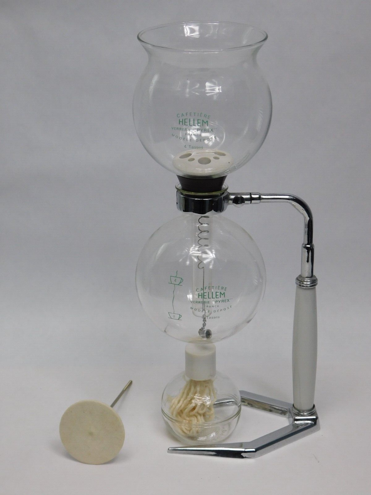 Cafetiere Hellem Pyrex 4 Cup Vacuum Coffee Maker, Made in France